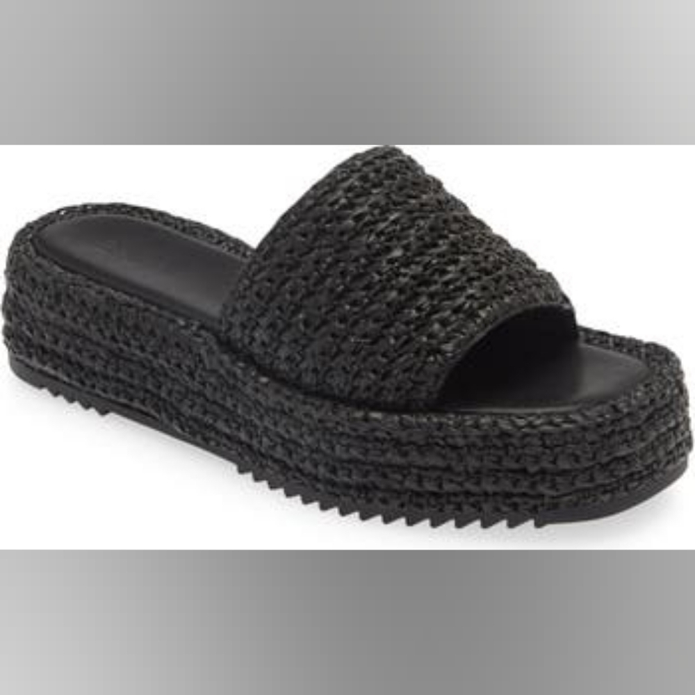 Open Edit Gisella Platform Slide Sandal Women Size 8
